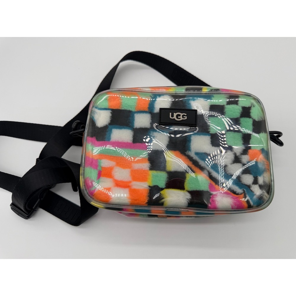UGG Janey II Clear Crossbody Bag Multicolor Checkerboard